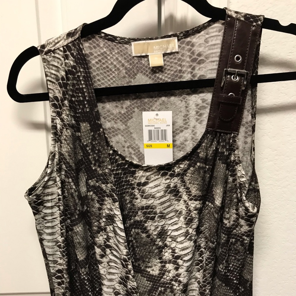 Michael Kors Snake Print Drape Dress NWT